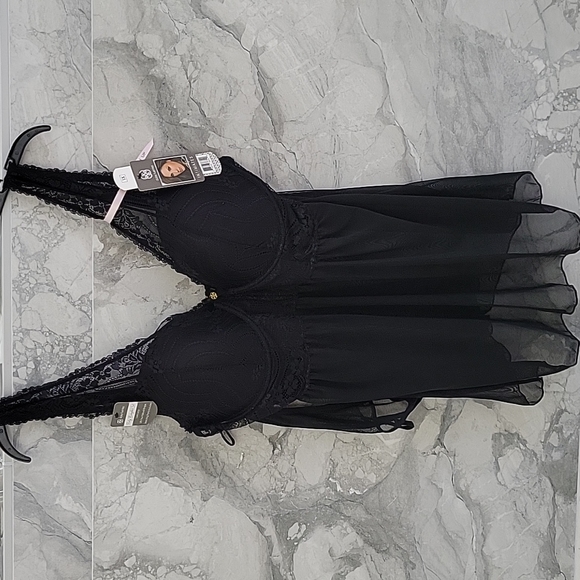 Daisy Fuentes Other - Daisy Fuentes Black Babydoll Lingerie